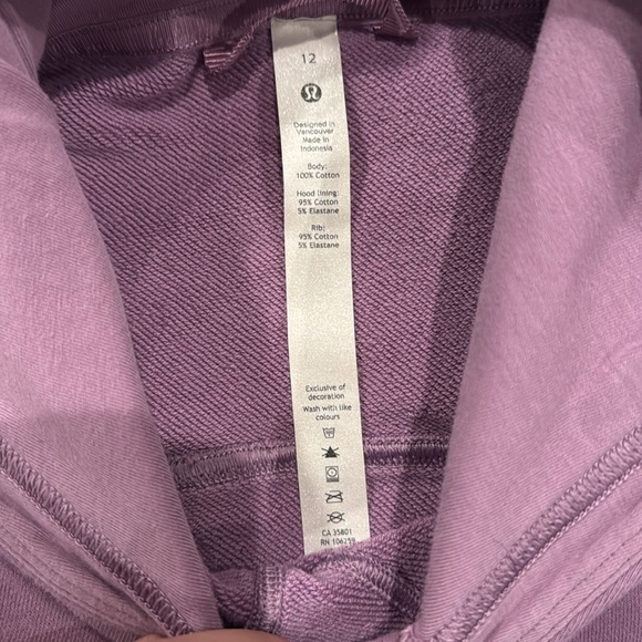 Lululemon Cropped Scuba Hoodie Lavender - Picture 2 of 7